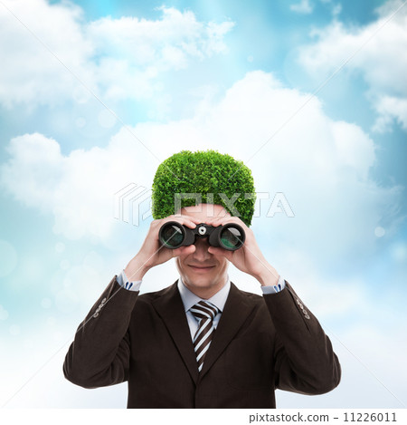 Man greenery head loving nature care ecology Man greenery head loving nature care ecology 11226011