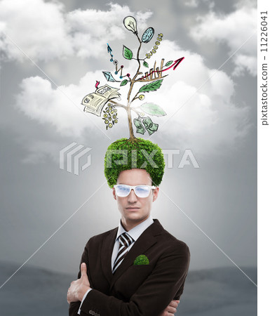 Man tree green hair Man tree green hair 11226041