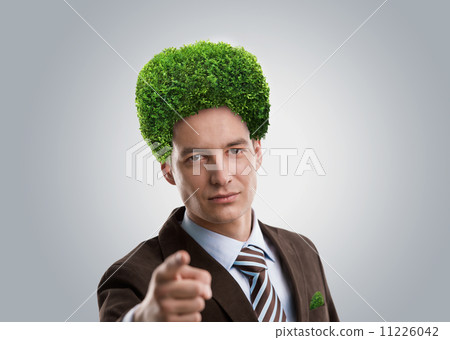 Man tree green hair 11226042