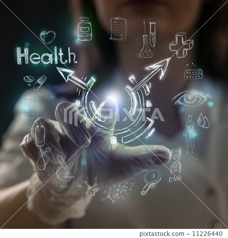 Medicine doctor modern computer interface Medicine doctor modern computer interface 11226440