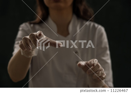 Doctor working virtual screen Doctor working virtual screen 11226467
