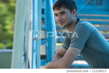 Resting athlete man tired Resting athlete man tired 11226615