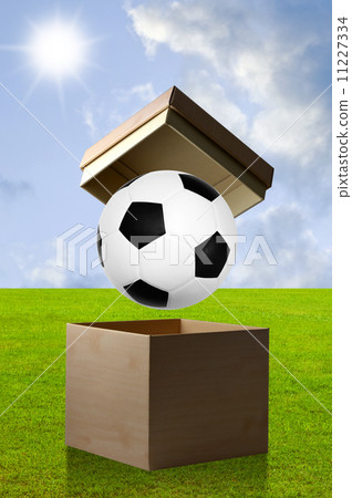 Soccer in open box 11227334