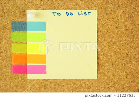To do list sticker on the cork 11227633