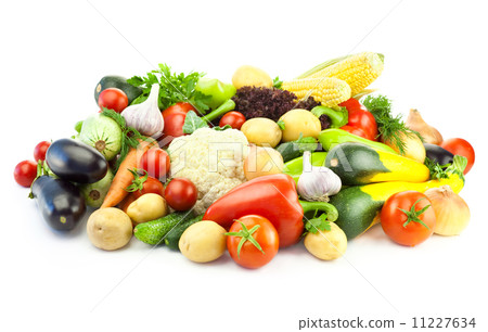 Different Vegetables / Big Assortment of Food / on white background with copy space Different Vegetables / Big Assortment of Food / on white background with copy space 11227634