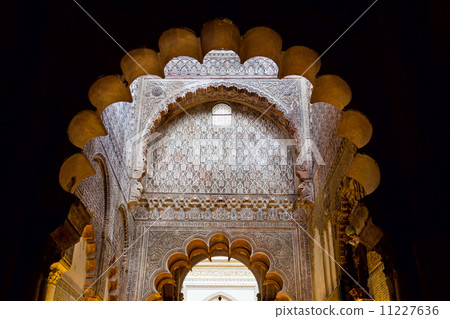 Mosque arch, Interior detail with beautiful decoration Mosque arch, Interior detail with beautiful decoration 11227636