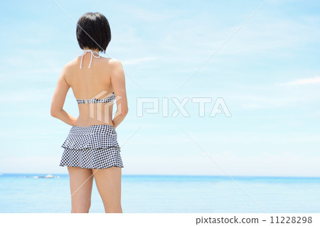Rear appearance of swimwear women Rear appearance of swimwear women 11228298