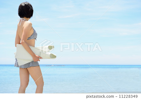Rear appearance of swimwear women Rear appearance of swimwear women 11228349