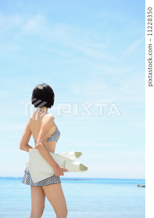 Rear appearance of swimwear women Rear appearance of swimwear women 11228350