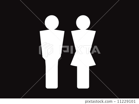 Pictogram Man Woman Sign icons, toilet sign or restroom icon Pictogram Man Woman Sign icons, toilet sign or restroom icon 11229101