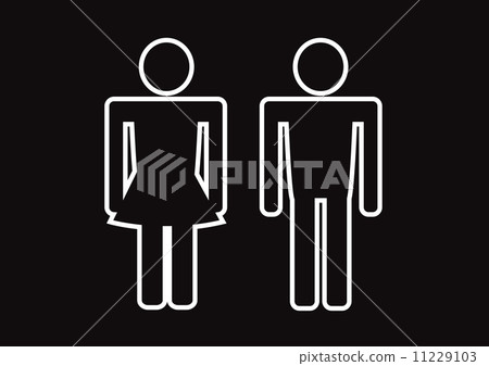 Pictogram Man Woman Sign icons, toilet sign or restroom icon 11229103