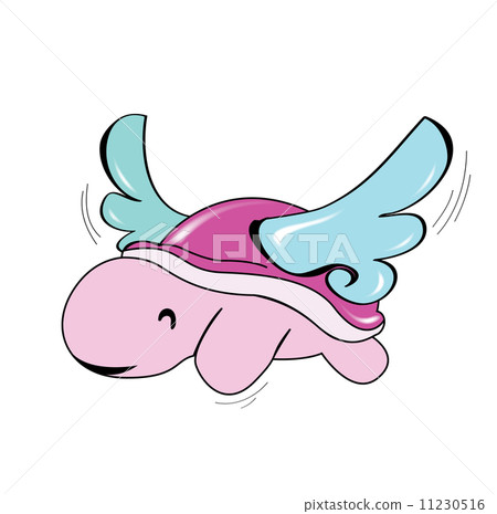 Vector of flying turtle - Stock Illustration [11230516] - PIXTA