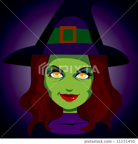 Scary Mysterious Witch Face 11231450
