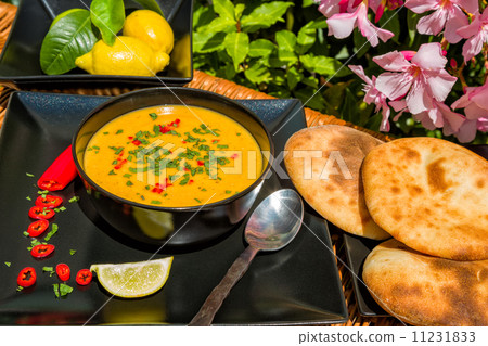 Traditional soup of red lentils 11231833