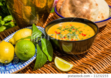 Traditional soup of red lentils 11232233
