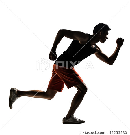 Asian athlete running Asian athlete running 11233380