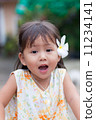 Portrait of little Asian girl with surprised face 11234141