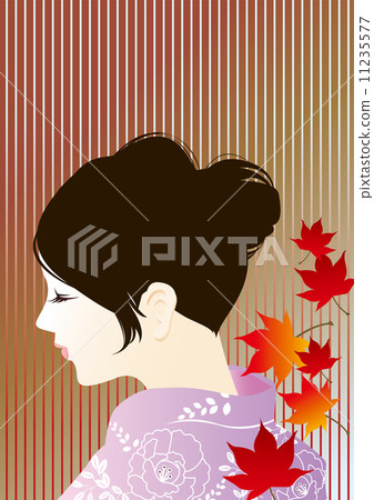 秋季節日浴衣的女人 秋季節日浴衣的女人 11235577
