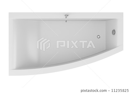 top view of modern bathtub isolated on white background top view of modern bathtub isolated on white background 11235825