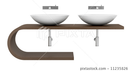 modern bathroom sink isolated on white background modern bathroom sink isolated on white background 11235826