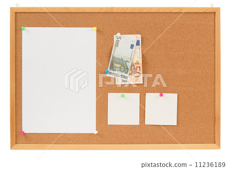 Memory note paper with Euro moneys concept 11236189