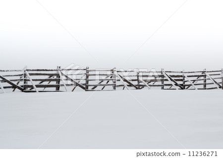 overcast snow background with snowdrift 11236271