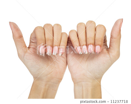 Women hands with nail manicure 11237718