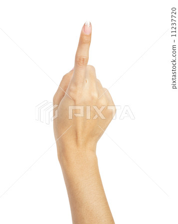 woman hand pressing woman hand pressing 11237720
