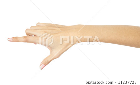 woman hand pressing 11237725