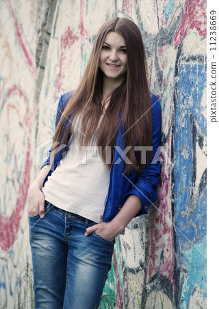 Beautiful relaxed young urban woman Beautiful relaxed young urban woman 11238669