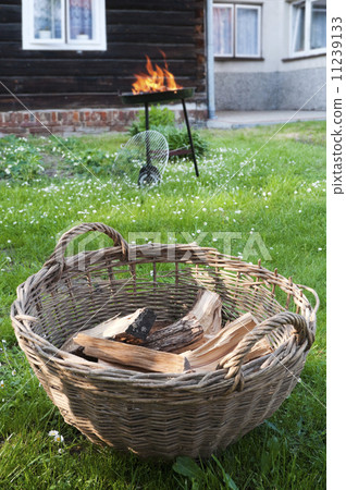 Firewood in the basket 11239133