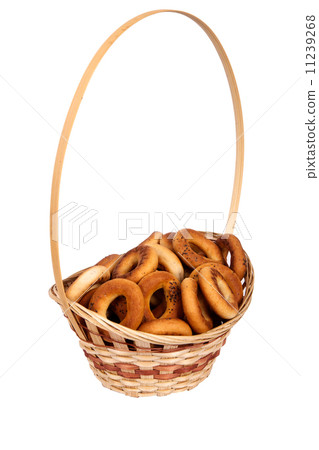basket with dry bread-ring basket with dry bread-ring 11239268