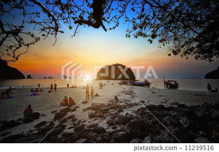Sunset beach at krabi Thailand 11239516