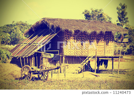 Typical village in North Myanmar (Burma), instagram effect. Typical village in North Myanmar (Burma), instagram effect. 11240473