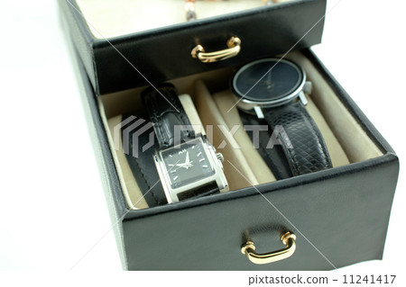 black with silver female watches in a jewelery case 11241417