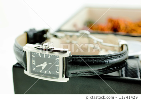 black with silver female watch in a jewelery case black with silver female watch in a jewelery case 11241429
