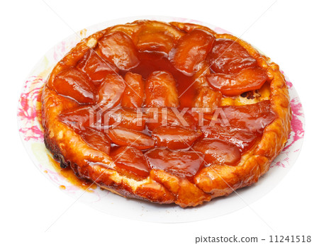 apple pie tarte Tatin on plate isolated apple pie tarte Tatin on plate isolated 11241518