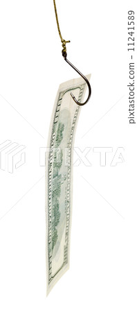 fishing with hundred dollars bait on fishhook 11241589