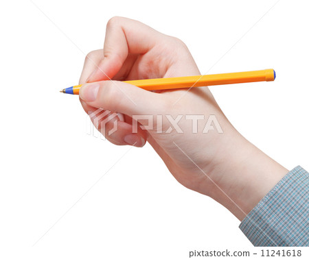 hand writes by pen isolated on white hand writes by pen isolated on white 11241618