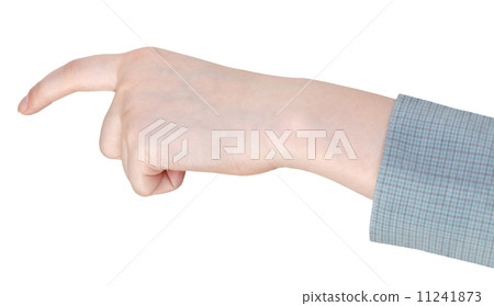pressing by forefinger - hand gesture 11241873
