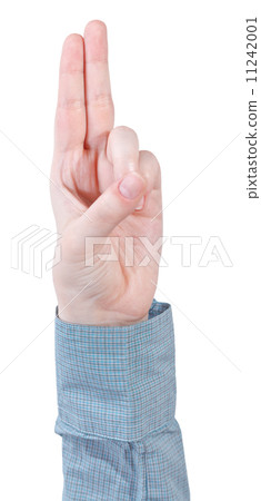 two fingers salute - hand gesture 11242001