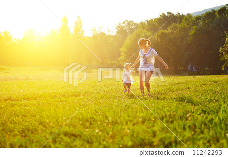 happy family on nature walks in the summer happy family on nature walks in the summer 11242293