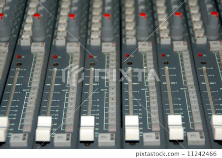 Stock Photo: Sound mixing console