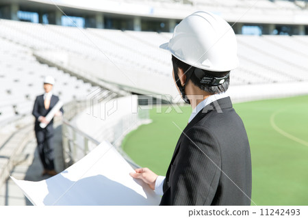Businessman who visited the construction site 11242493