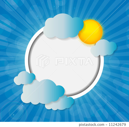 Frame on Sunny Shiny Background Vector Illustration 11242679