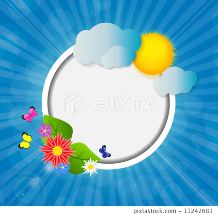 Frame on Sunny Shiny Background Vector Illustration Frame on Sunny Shiny Background Vector Illustration 11242681