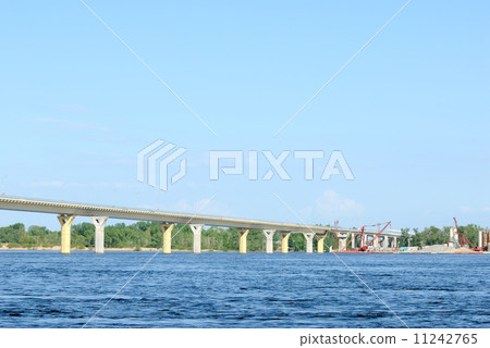 Bridge on the river Volga, Russia 11242765