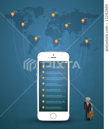 Smartphone communication concept with business man icons. 11242984