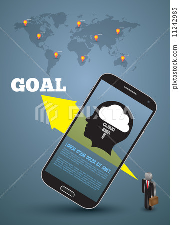 Smartphone communication concept with business man icons. 11242985