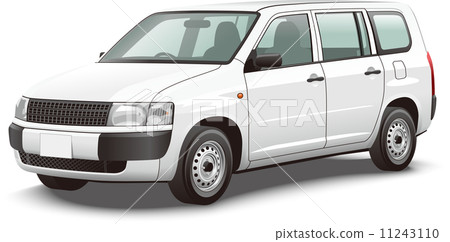 Commercial vehicle illustration Commercial vehicle Van coloring base Realistic van illustration 11243110